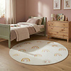 Rond wasbaar kindervloerkleed - Evi Rainbow Multicolor - thumbnail