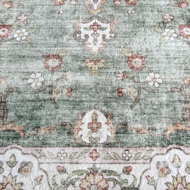 Vintage vloerkleed - Ember Medaillon Groen - 2