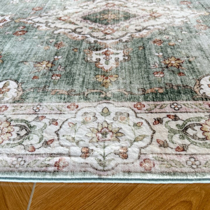 Vintage vloerkleed - Ember Medaillon Groen - 4