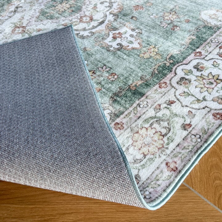 Vintage vloerkleed - Ember Medaillon Groen - 5