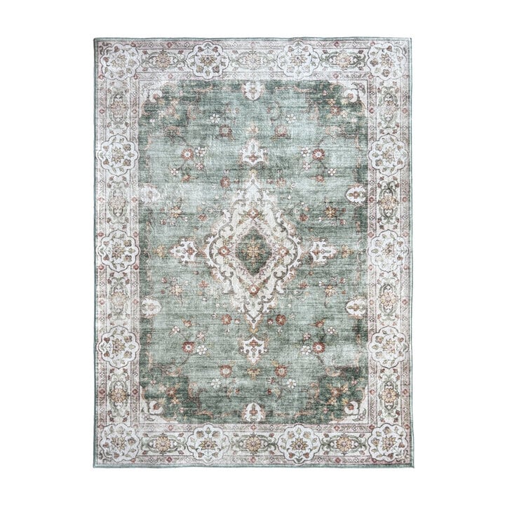 Vintage vloerkleed - Ember Medaillon Groen - 1