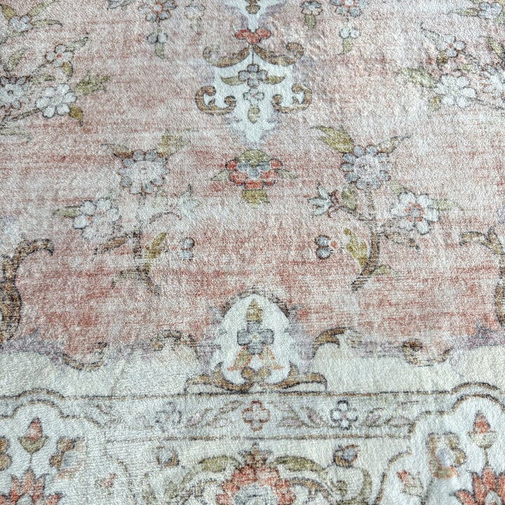 Vintage vloerkleed - Ember Medaillon Roze - 2