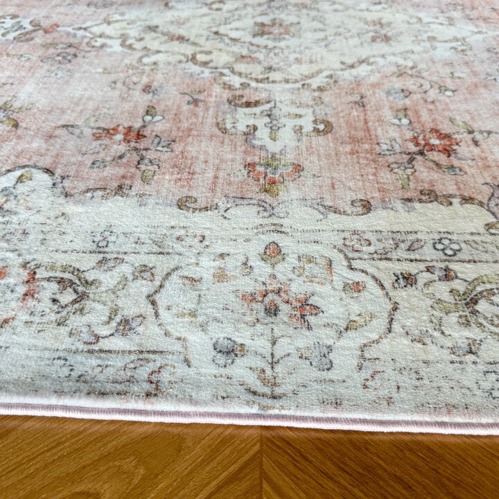 Vintage vloerkleed - Ember Medaillon Roze - 4