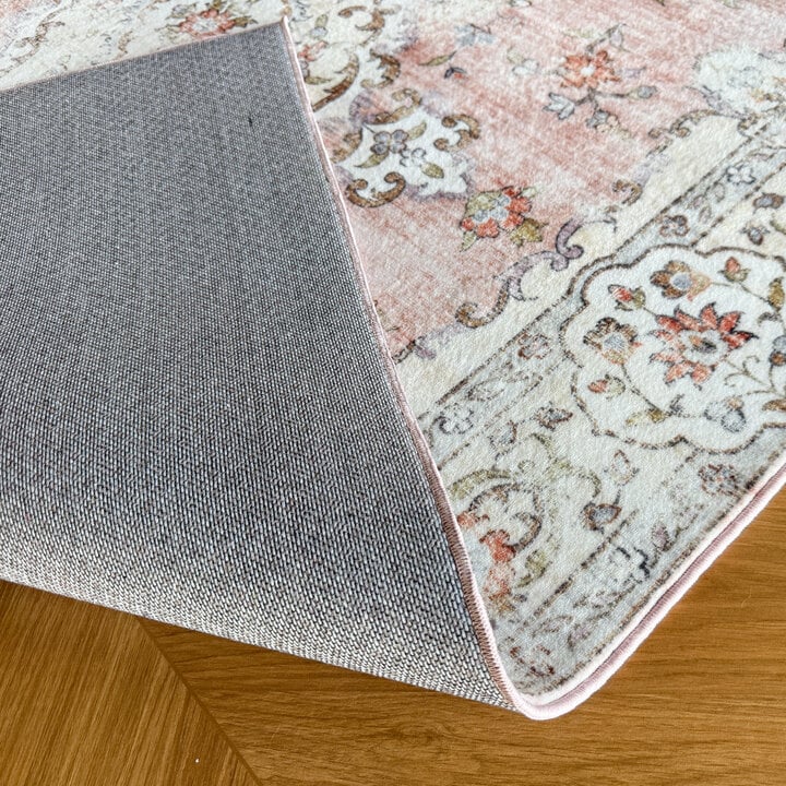 Vintage vloerkleed - Ember Medaillon Roze - 5