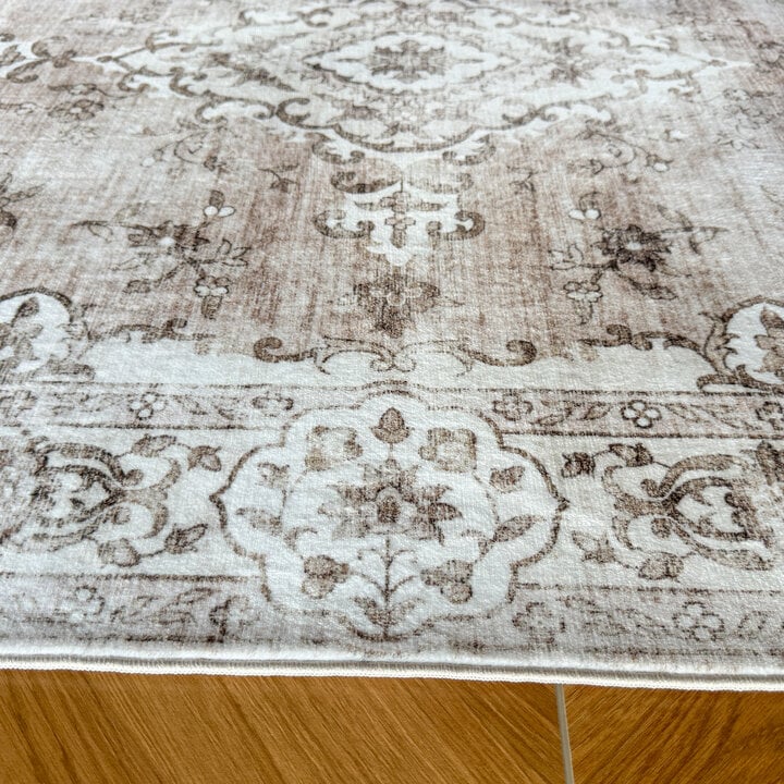 Vintage vloerkleed - Ember Medaillon Taupe - 4