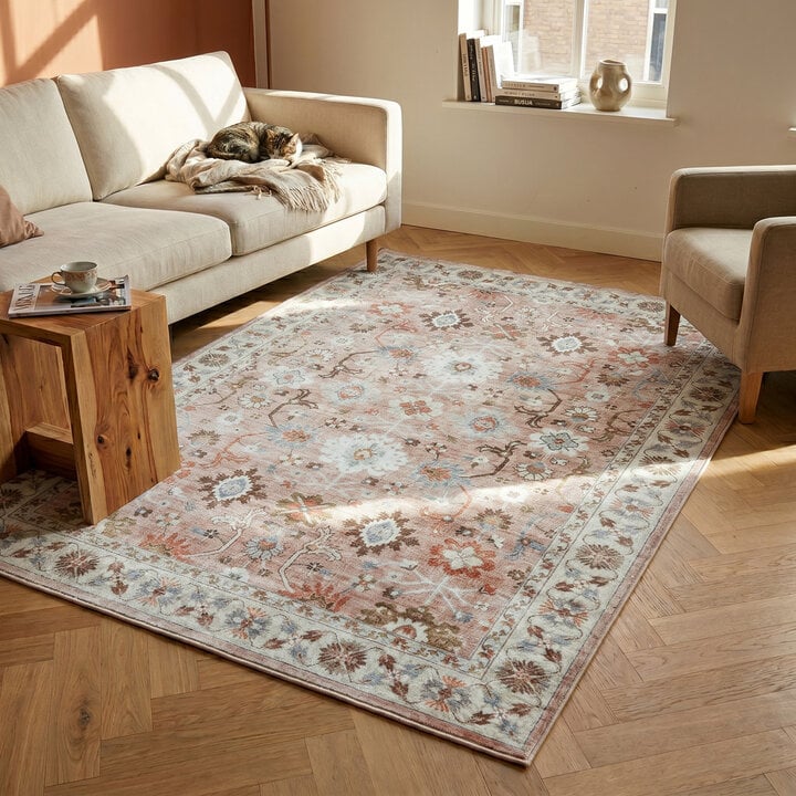 Vintage vloerkleed - Ember Oriental Roze