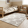 Kinderkamer vloerkleed - Bowie Bloem Creme - thumbnail