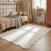 Wasbaar vloerkleed - Cloudy Stippen Wit - thumbnail