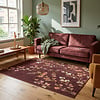 Wasbaar vloerkleed - Misty Floral Bruin - thumbnail