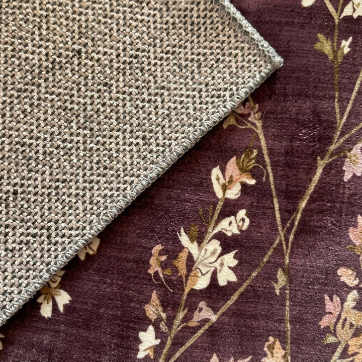 Wasbaar vloerkleed - Misty Floral Bruin - 4