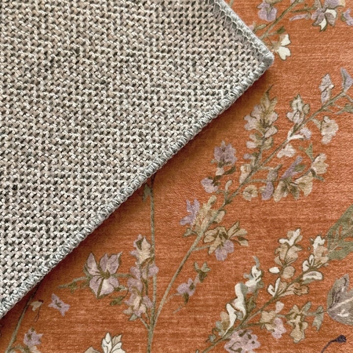 Wasbaar vloerkleed - Misty Floral Terracotta - 4