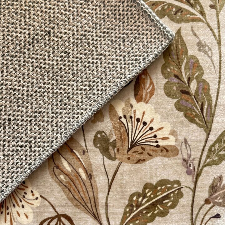 Wasbaar vloerkleed - Misty Flowers Creme - 4