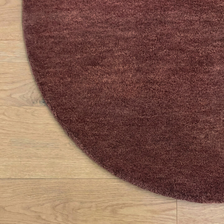 Rond wollen vloerkleed - Leone Rood - 3