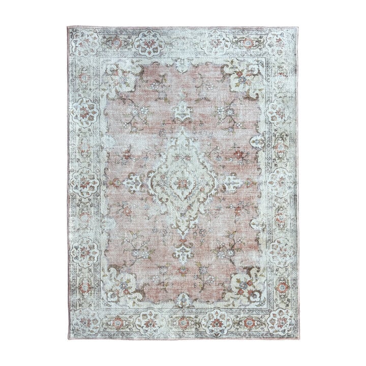 Vintage vloerkleed - Ember Medaillon Roze - 1