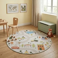 Rond speelkleed auto - Rocky Ride Grijs