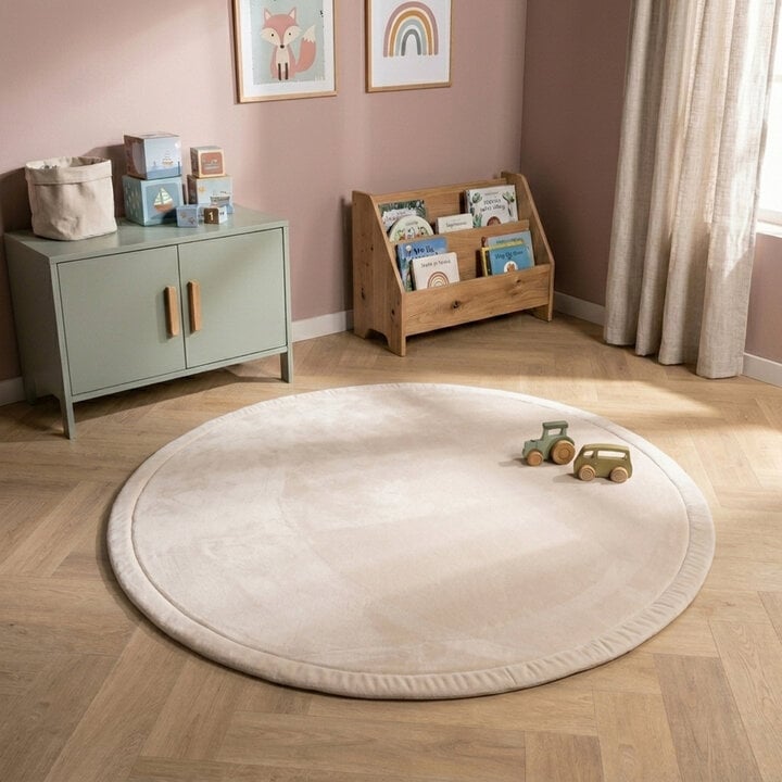 Ronde speelmat - Jip Beige
