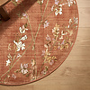 Rond wasbaar vloerkleed - Misty Floral Terracotta - thumbnail 3