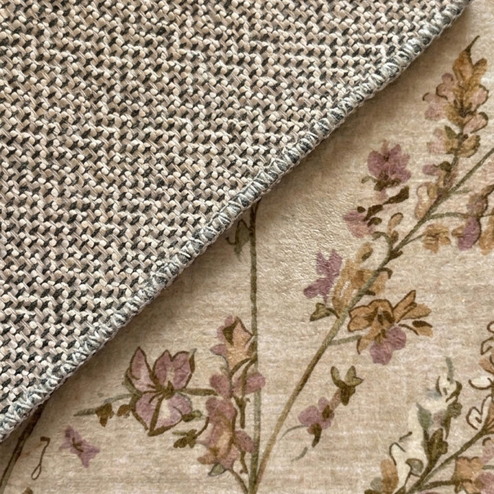 Rond wasbaar vloerkleed - Misty Floral Creme - 4