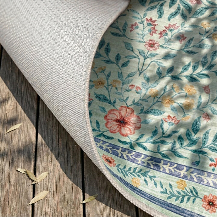 Vintage buitenkleed - Luana Donkergroen - 5