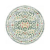 Rond vintage buitenkleed - Luana Donkergroen - thumbnail 1