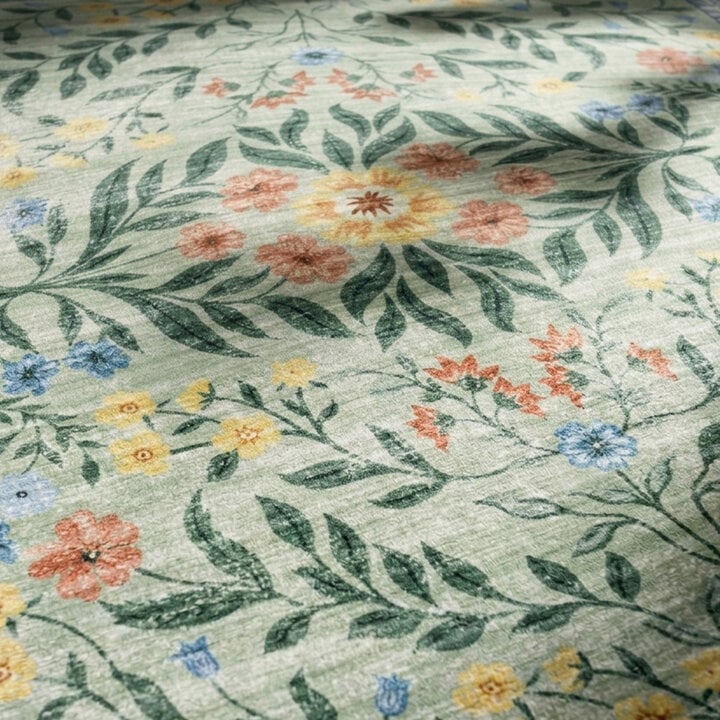 Rond vintage buitenkleed - Luana Donkergroen - 2