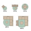 Rond vintage buitenkleed - Luana Donkergroen - thumbnail 5