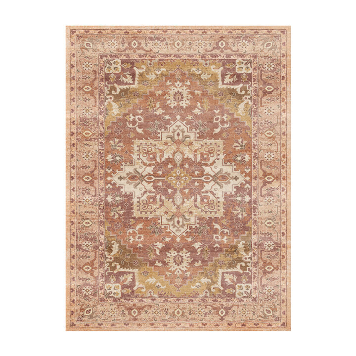 Vintage vloerkleed - Sage Medallion Terracotta - 1