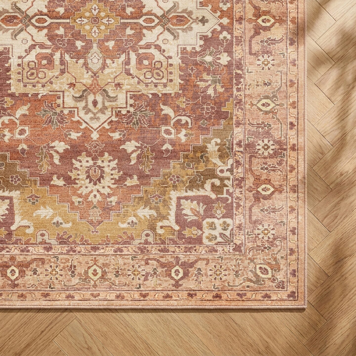 Vintage vloerkleed - Sage Medallion Terracotta - 3