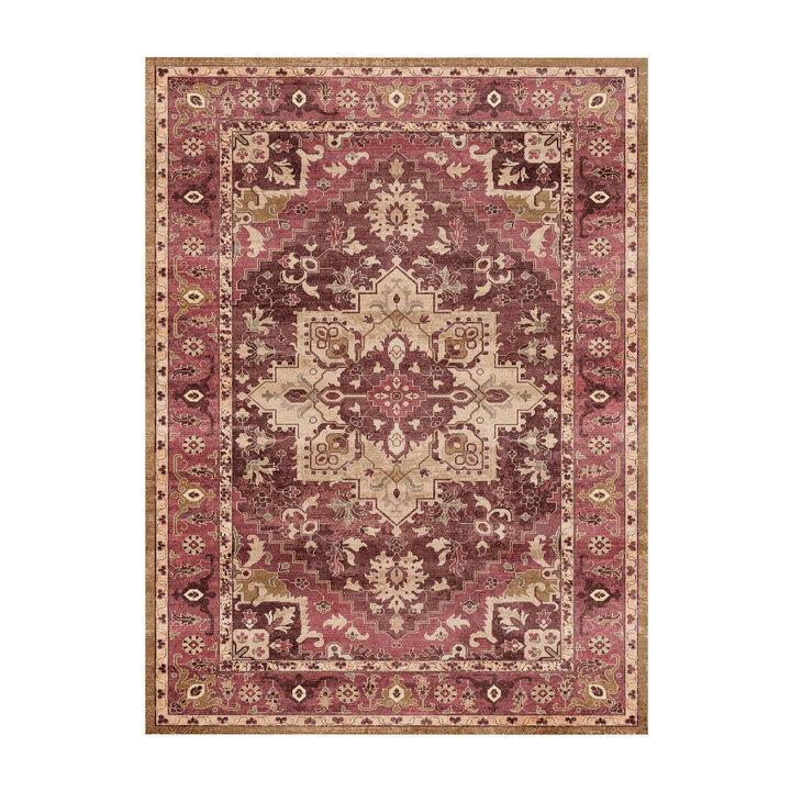 Vintage vloerkleed - Sage Medallion Rood - 1