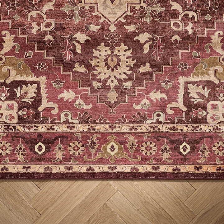 Vintage vloerkleed - Sage Medallion Rood - 4