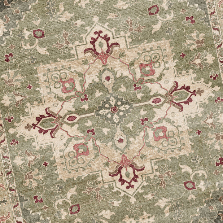 Vintage vloerkleed - Sage Medallion Groen - 2