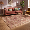 Vintage vloerkleed - Sage Grid Terracotta - thumbnail
