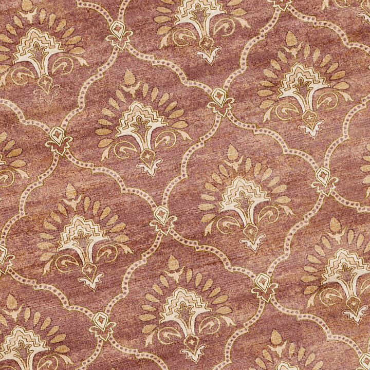 Vintage vloerkleed - Sage Grid Terracotta - 2