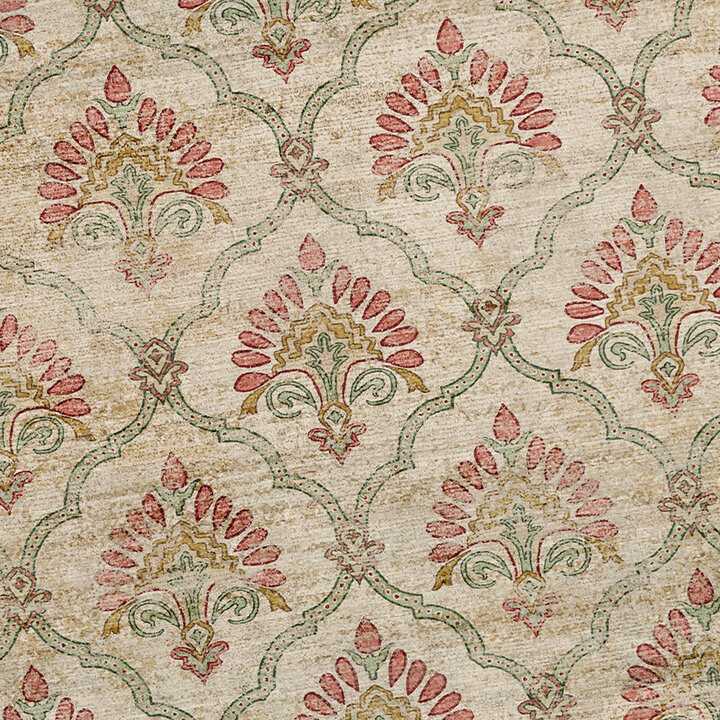 Vintage vloerkleed - Sage Grid Groen - 2