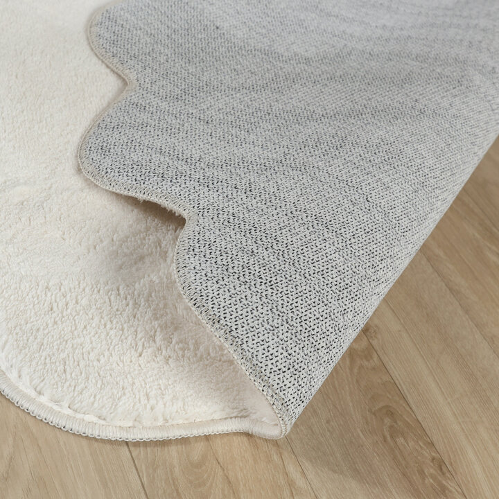 Rond wasbaar vloerkleed - Puck Wit - 5