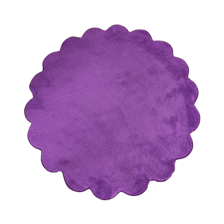 Rond wasbaar vloerkleed - Puck Paars - 1