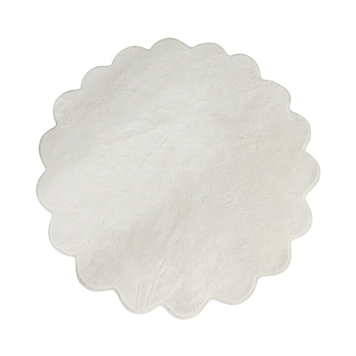 Rond wasbaar vloerkleed - Puck Wit - 1