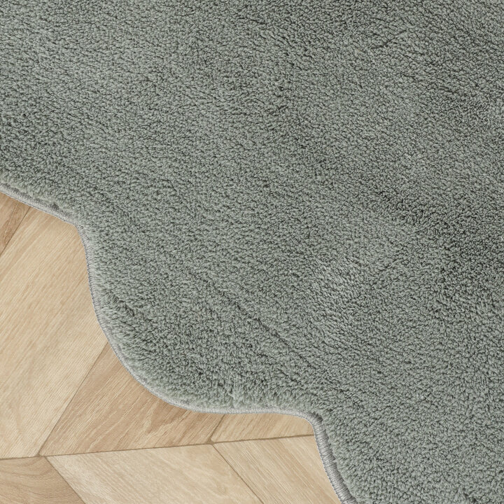 Rond wasbaar vloerkleed - Puck Groen - 3