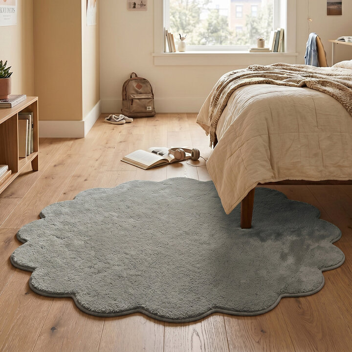 Rond wasbaar vloerkleed - Puck Groen