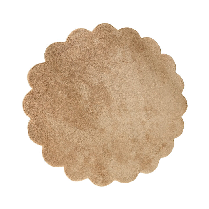 Rond wasbaar vloerkleed - Puck Bruin - 1