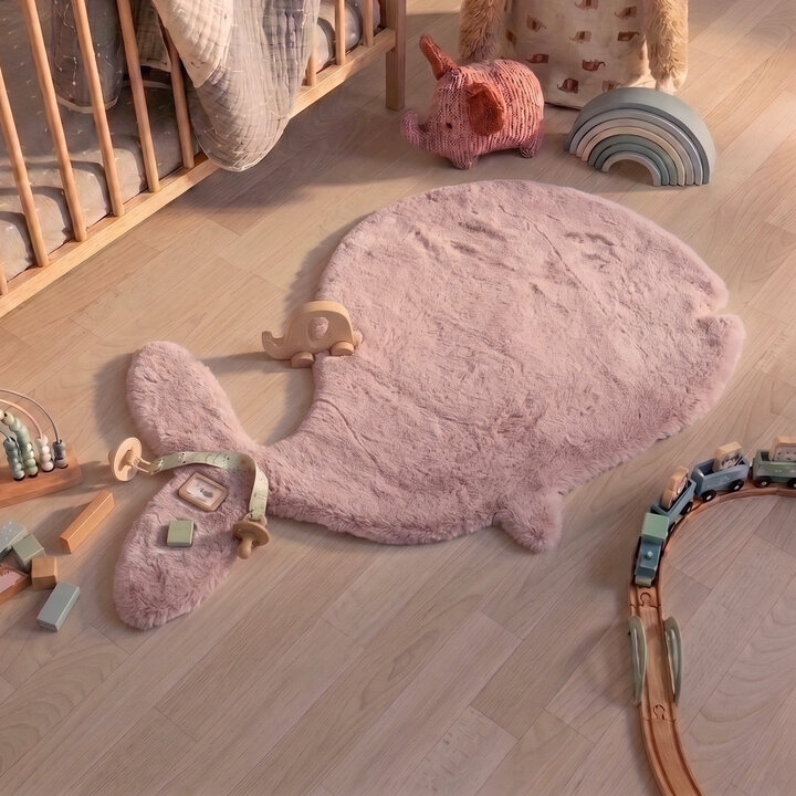 Kindervloerkleed - Huggy Walvis Roze