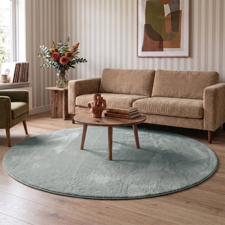 Rond wasbaar vloerkleed - Vivid Groen 