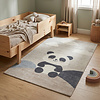 Kinderkamer vloerkleed - Balou Panda Zwart/Wit - thumbnail