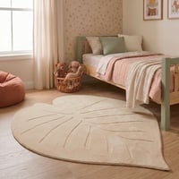 Wasbaar kindervloerkleed - Coco Blad Beige
