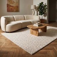 Wasbaar wollen vloerkleed - Bruno Creme/Wit