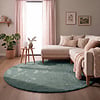 Rond laagpolig vloerkleed - Cozy Groen - thumbnail