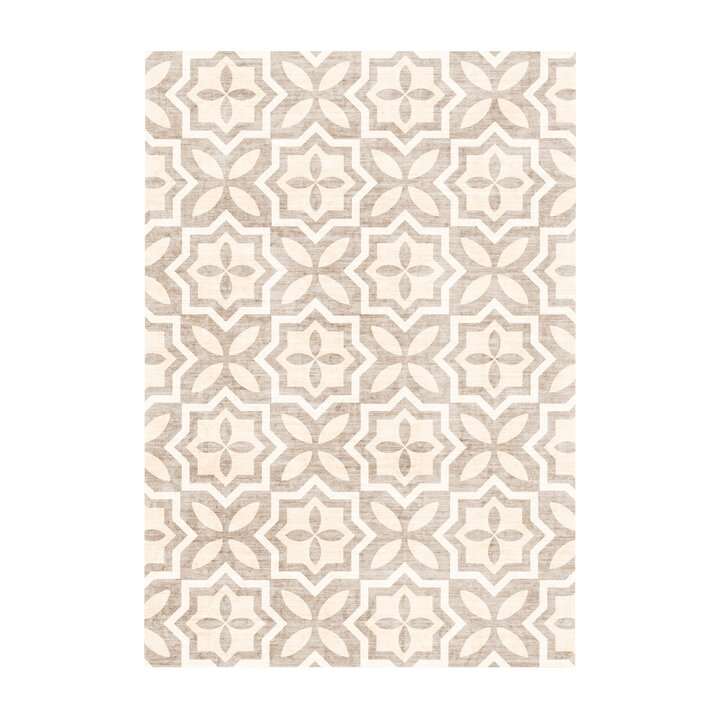 Geometrisch buitenkleed - Mosaic Medina Creme - 1