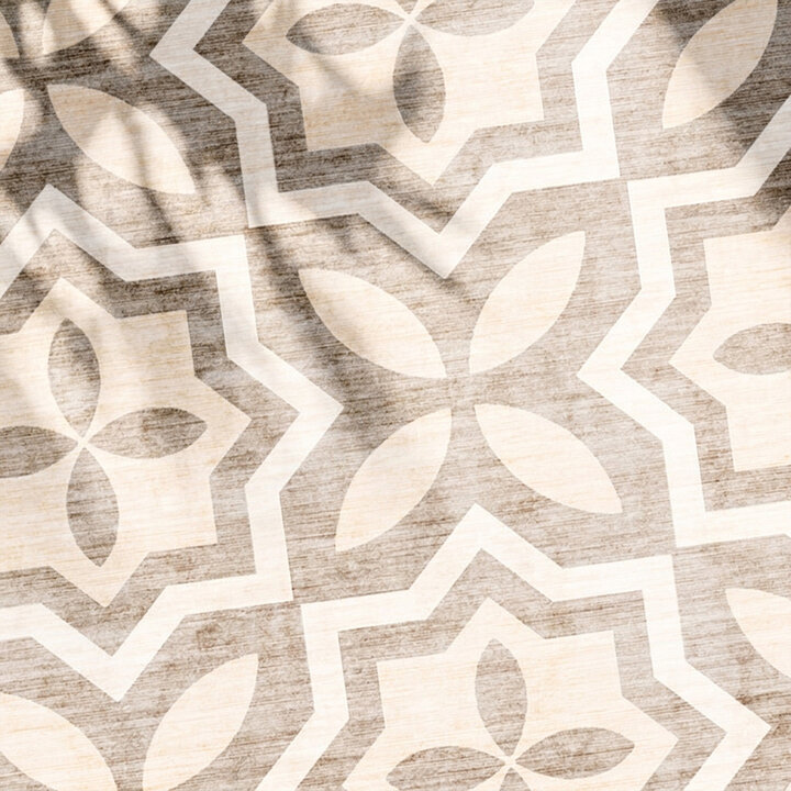 Geometrisch buitenkleed - Mosaic Medina Creme - 2