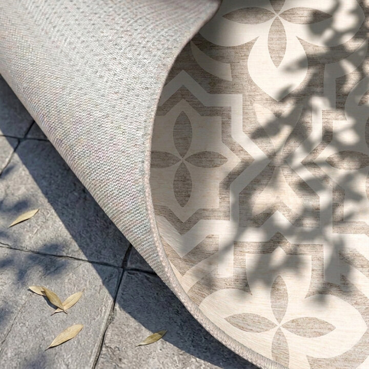 Geometrisch buitenkleed - Mosaic Medina Creme - 4
