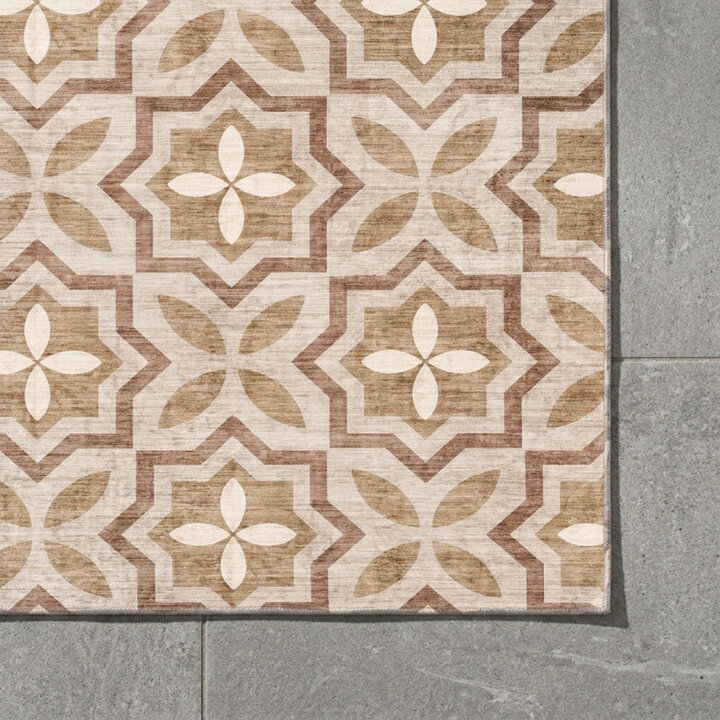 Geometrisch buitenkleed - Mosaic Medina Terracotta - 3